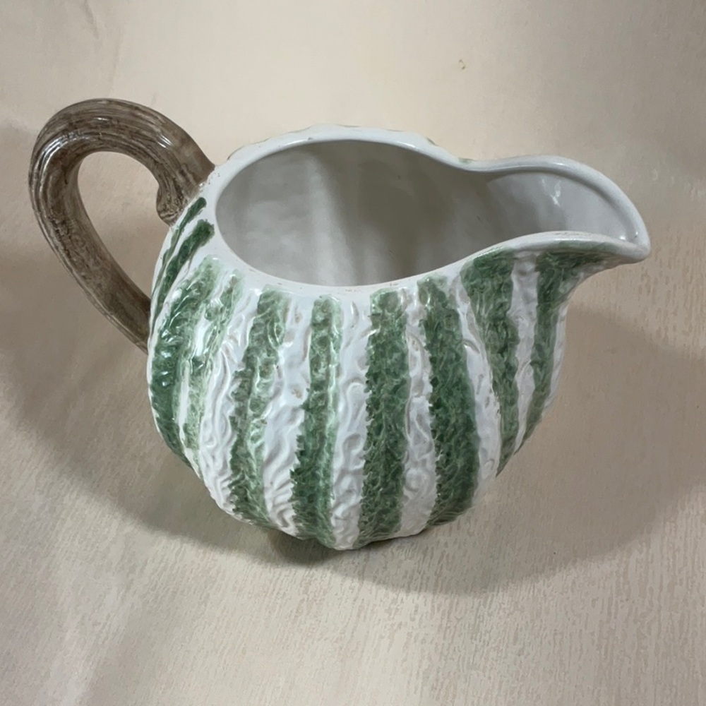 Italian Pottery Watermelon Gourd Pitcher
